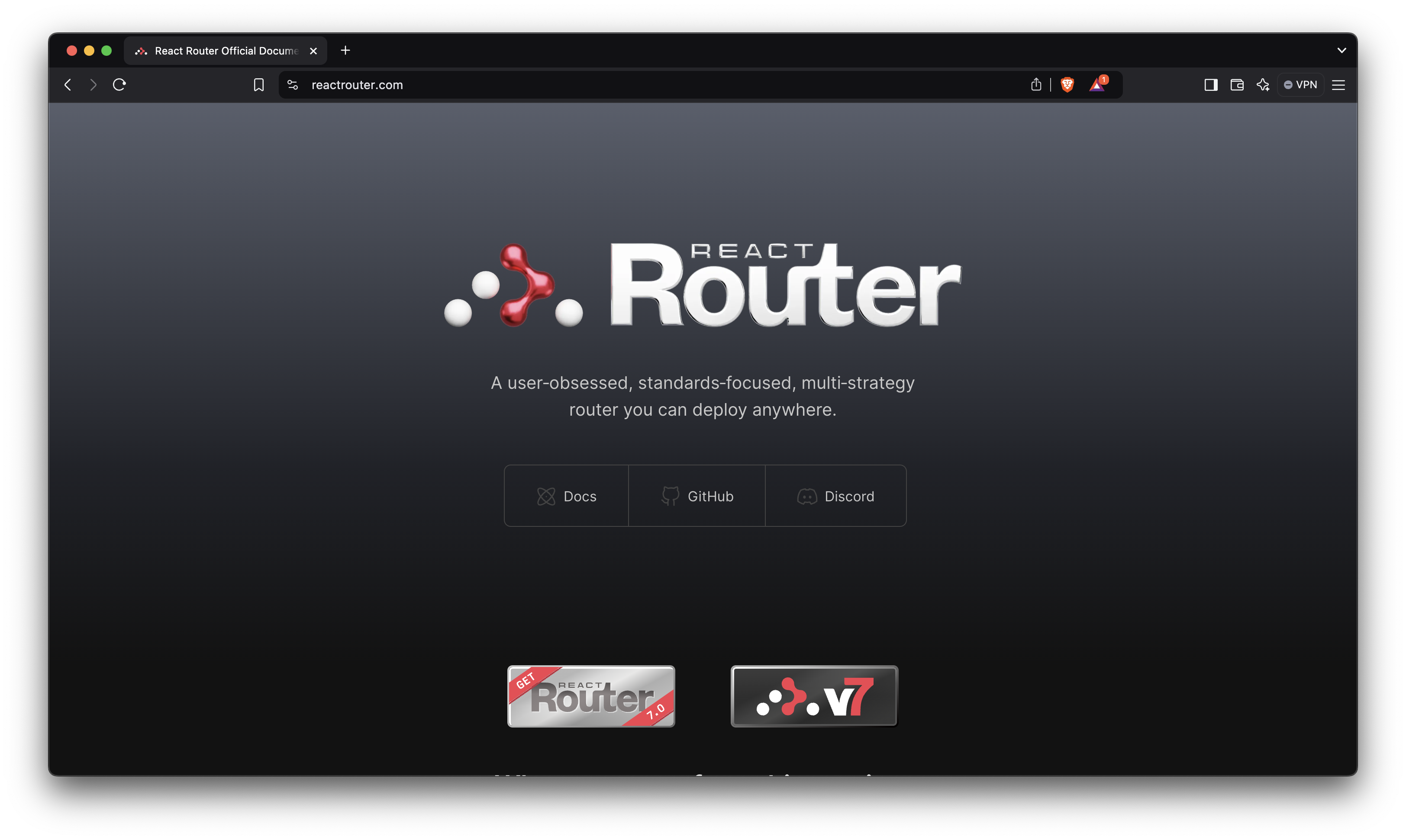 React Router v7 Docs Home